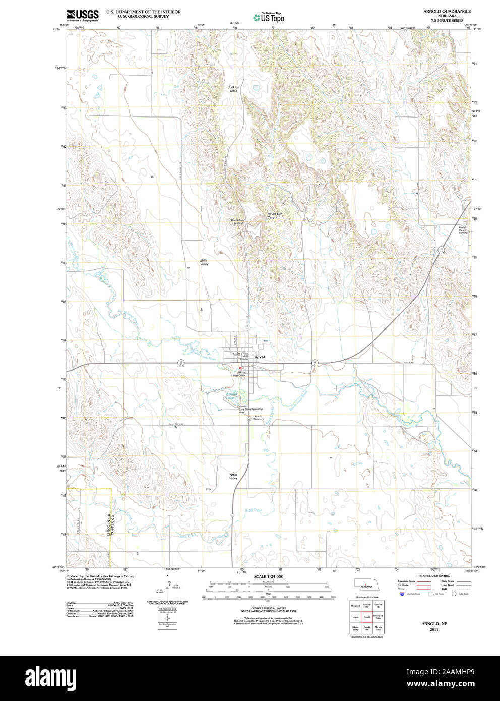 Map of arnold nebraska Cut Out Stock Images & Pictures Alamy