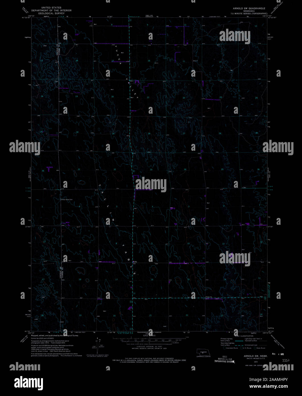 Map of arnold nebraska hires stock photography and images Alamy