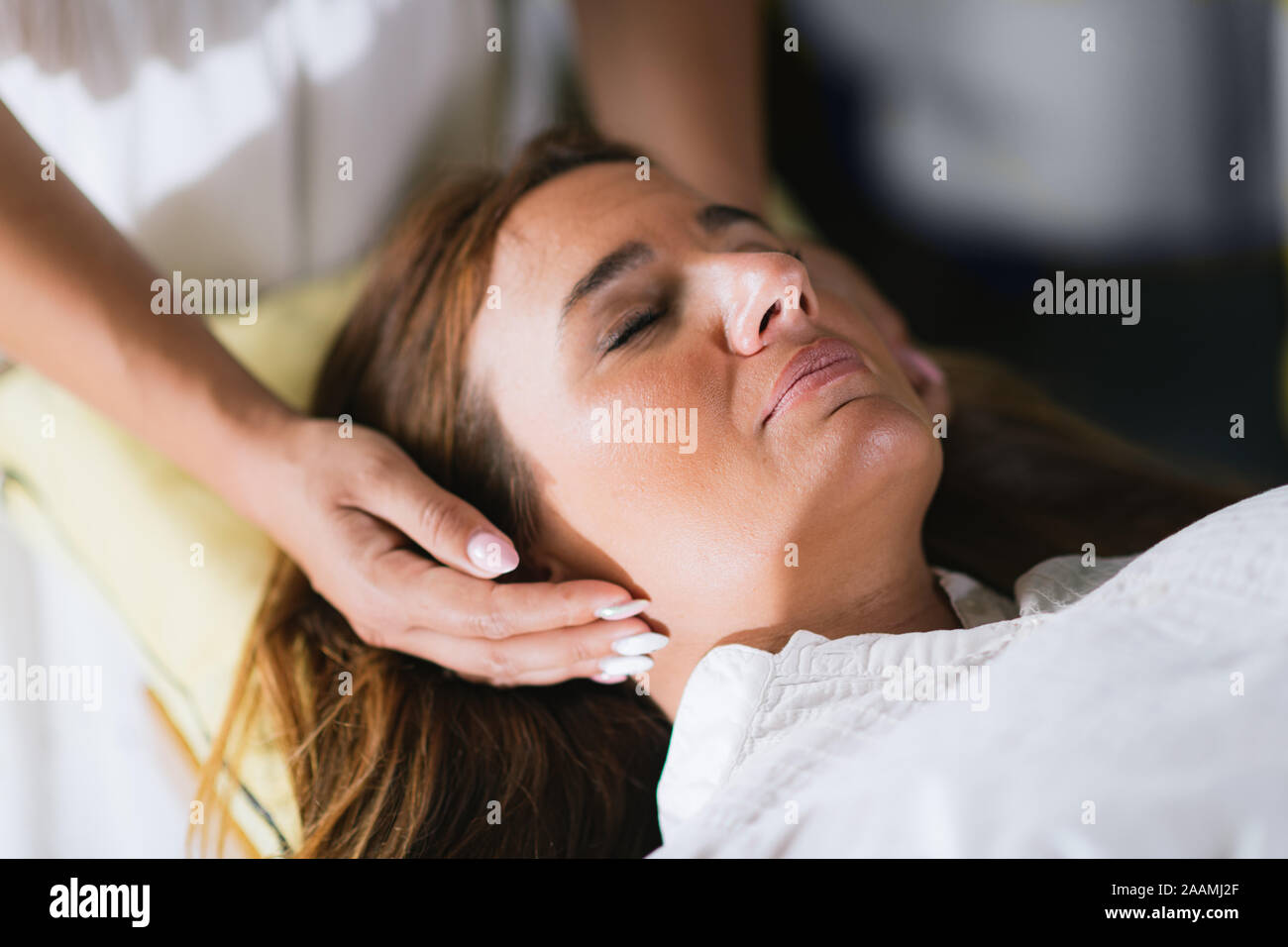 Reiki Healing Therapy Stock Photo Alamy