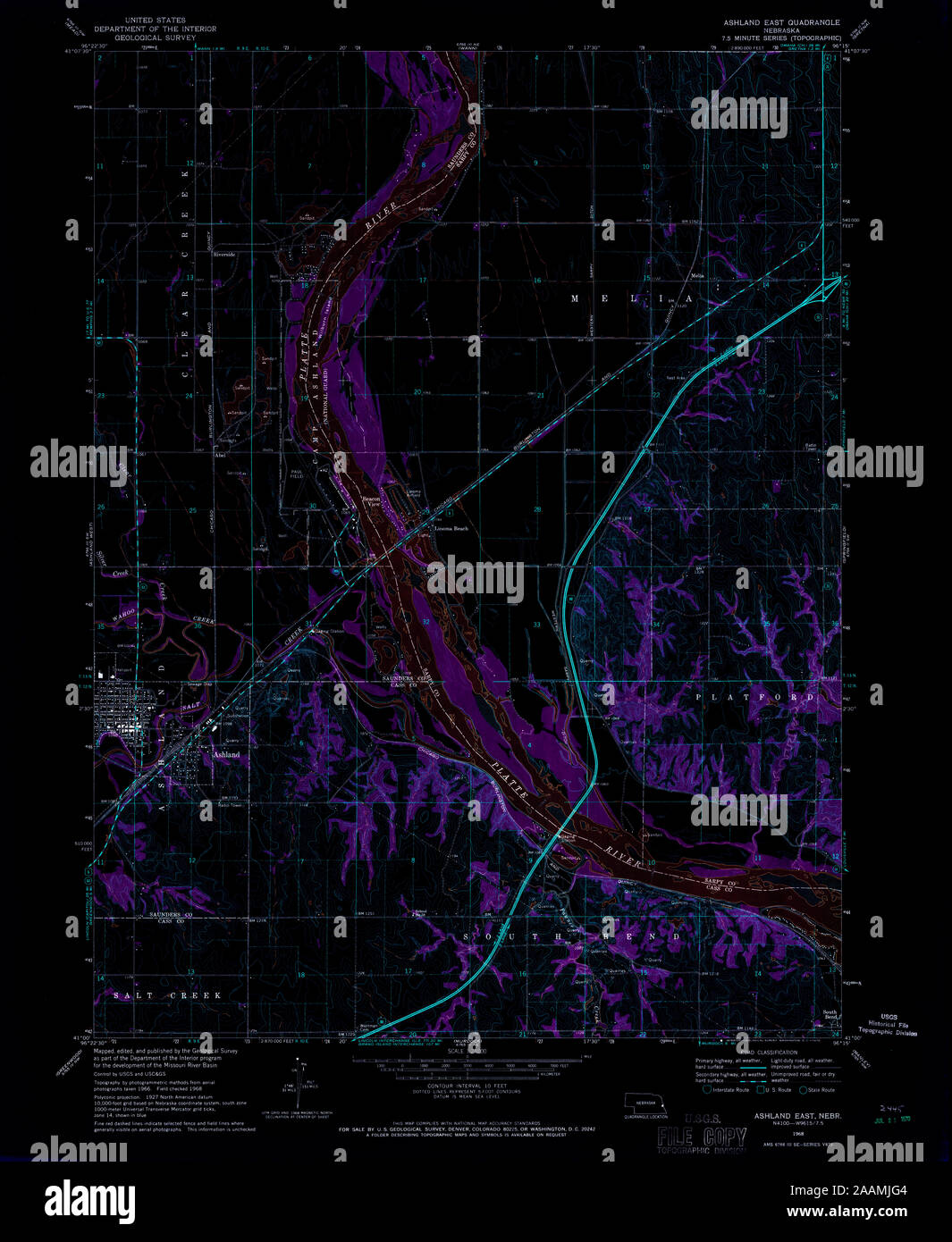 Ashland nebraska map hires stock photography and images Alamy