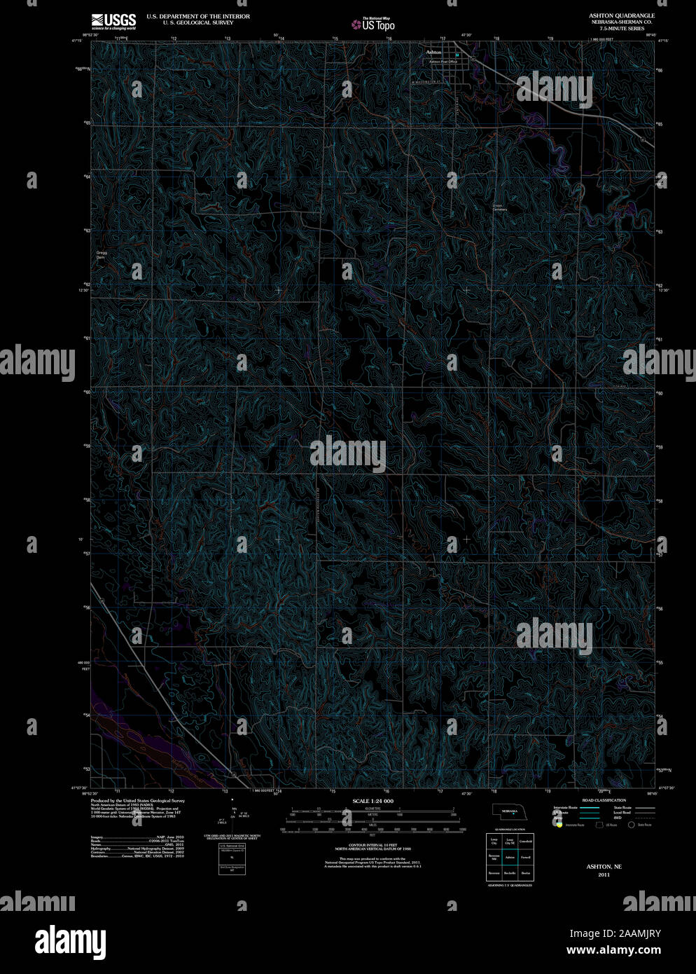 Map of ashton nebraska hires stock photography and images Alamy