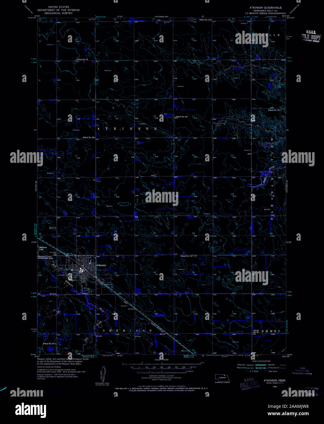 Map of atkinson nebraska hires stock photography and images Alamy