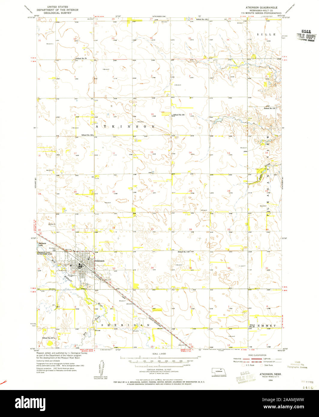 Atkinson nebraska map hires stock photography and images Alamy