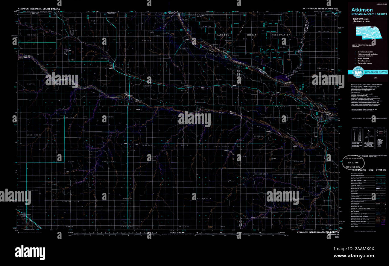 Map of atkinson nebraska hires stock photography and images Alamy