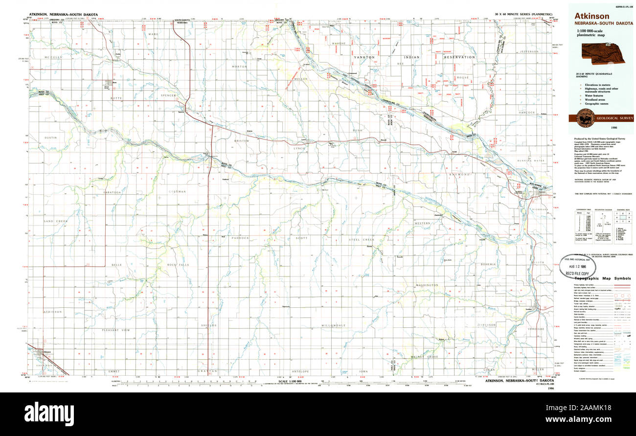 Map of atkinson nebraska hires stock photography and images Alamy