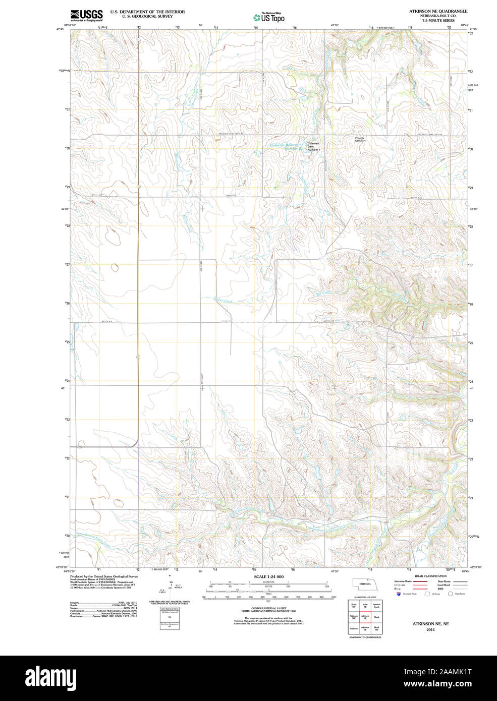 Map of atkinson nebraska hires stock photography and images Alamy