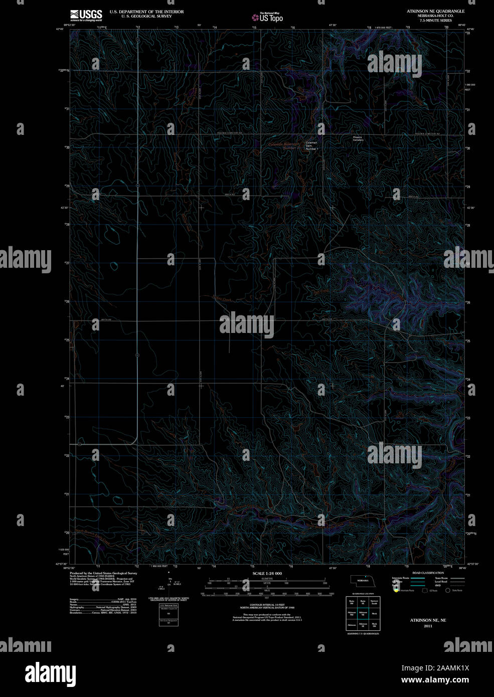 Map of atkinson nebraska hires stock photography and images Alamy