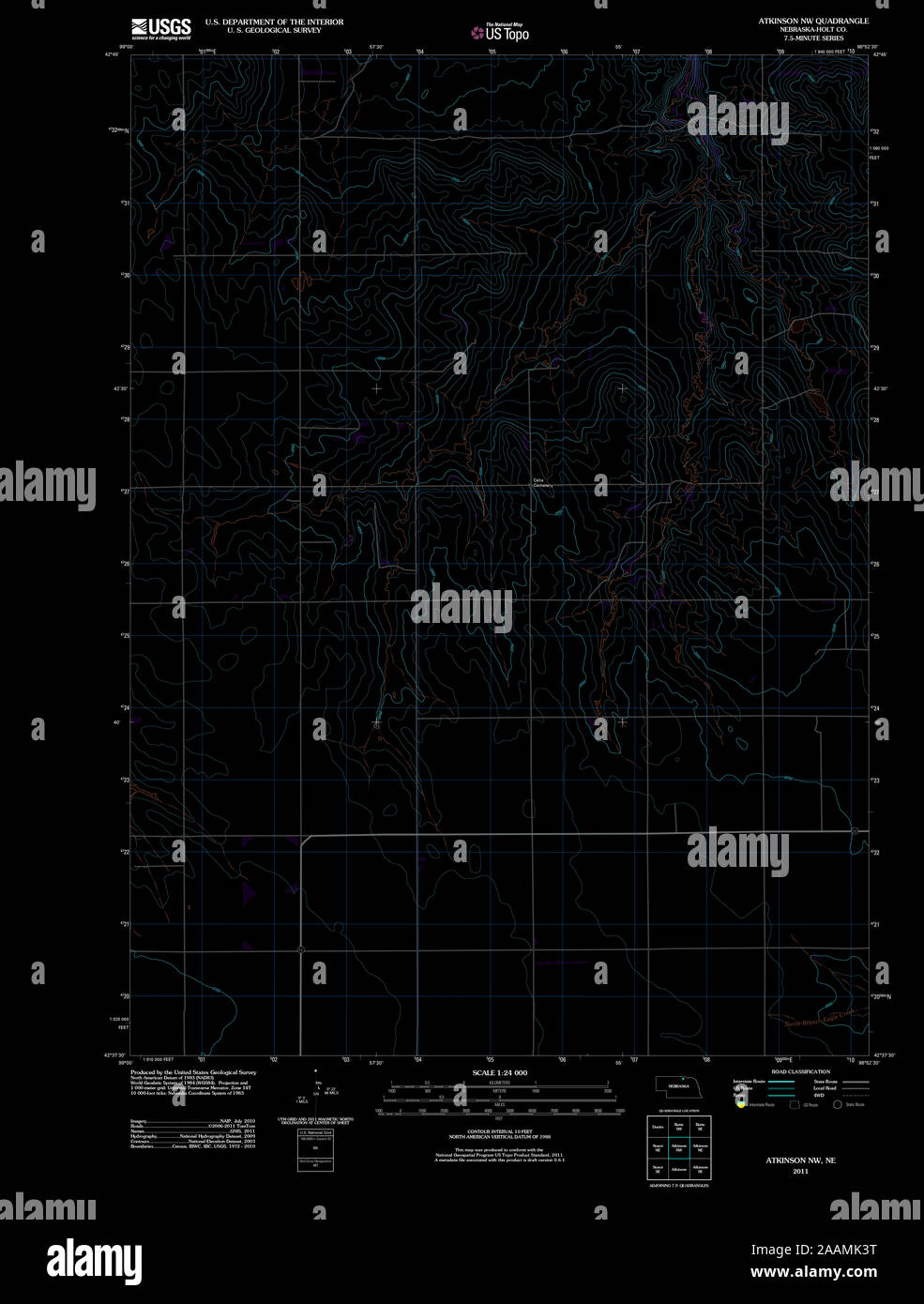 Map of atkinson nebraska hires stock photography and images Alamy