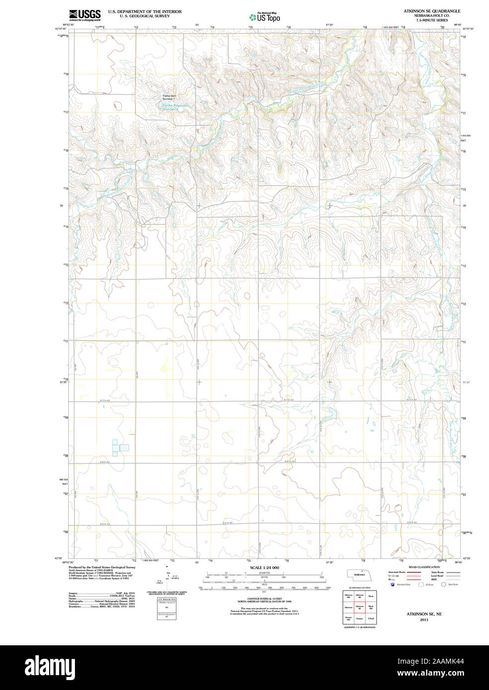 Map of atkinson nebraska hires stock photography and images Alamy
