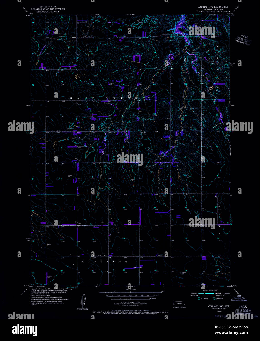 Map of atkinson nebraska hires stock photography and images Alamy