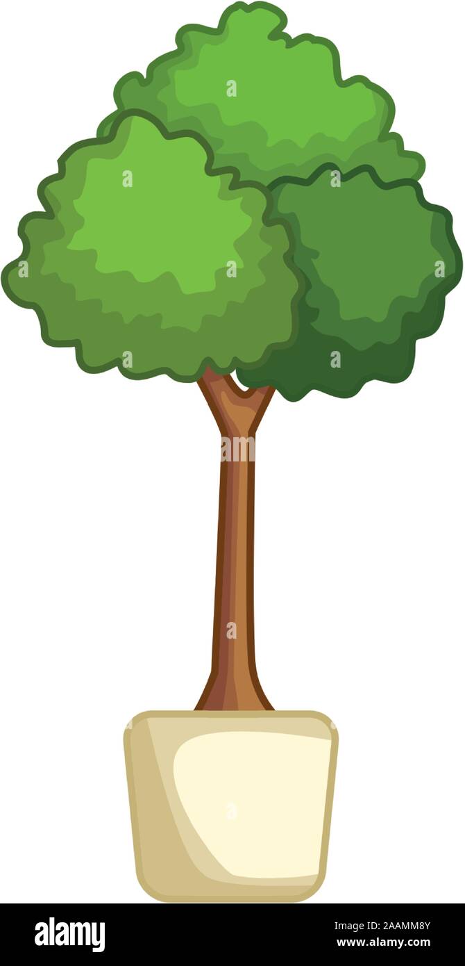 tree plant in the pot icon Stock Vector Image & Art - Alamy