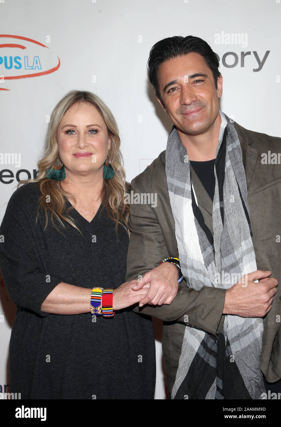 Beverly Hills, Ca. 22nd Nov, 2019. Kelly Stone, Gilles Marini, at the Lupus LA Hollywood Bag Ladies Luncheon Honoring Dr. Sheila Barbarino at the Beverly Hilton in Beverly Hills, California on November 22, 2019 Credit: Faye Sadou/Media Punch/Alamy Live News Stock Photo