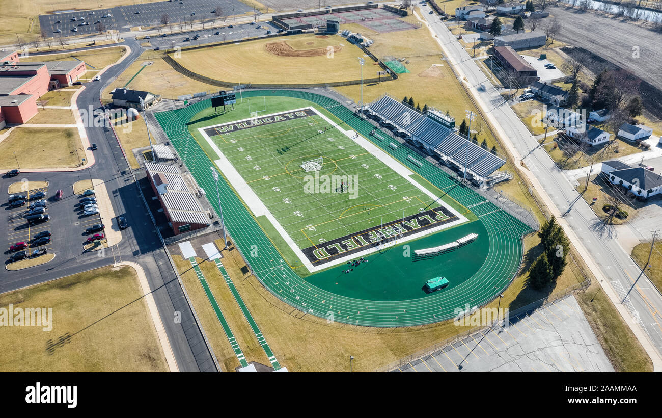 Aerial View High School Stock Photos & Aerial View High School Stock