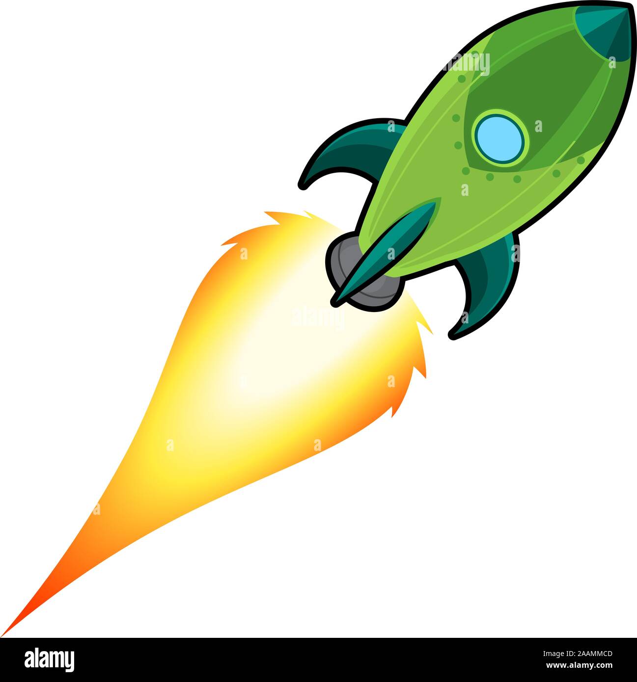 Space rocket cartoon Stock Vector