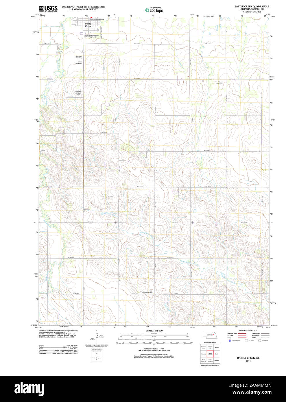 Map of battle creek Cut Out Stock Images & Pictures Alamy
