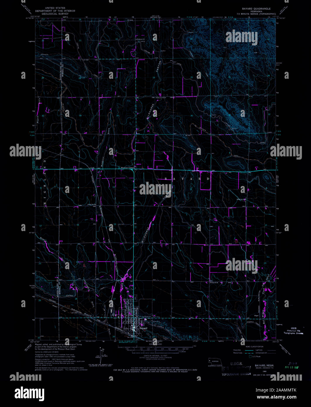 Bayard nebraska map hires stock photography and images Alamy