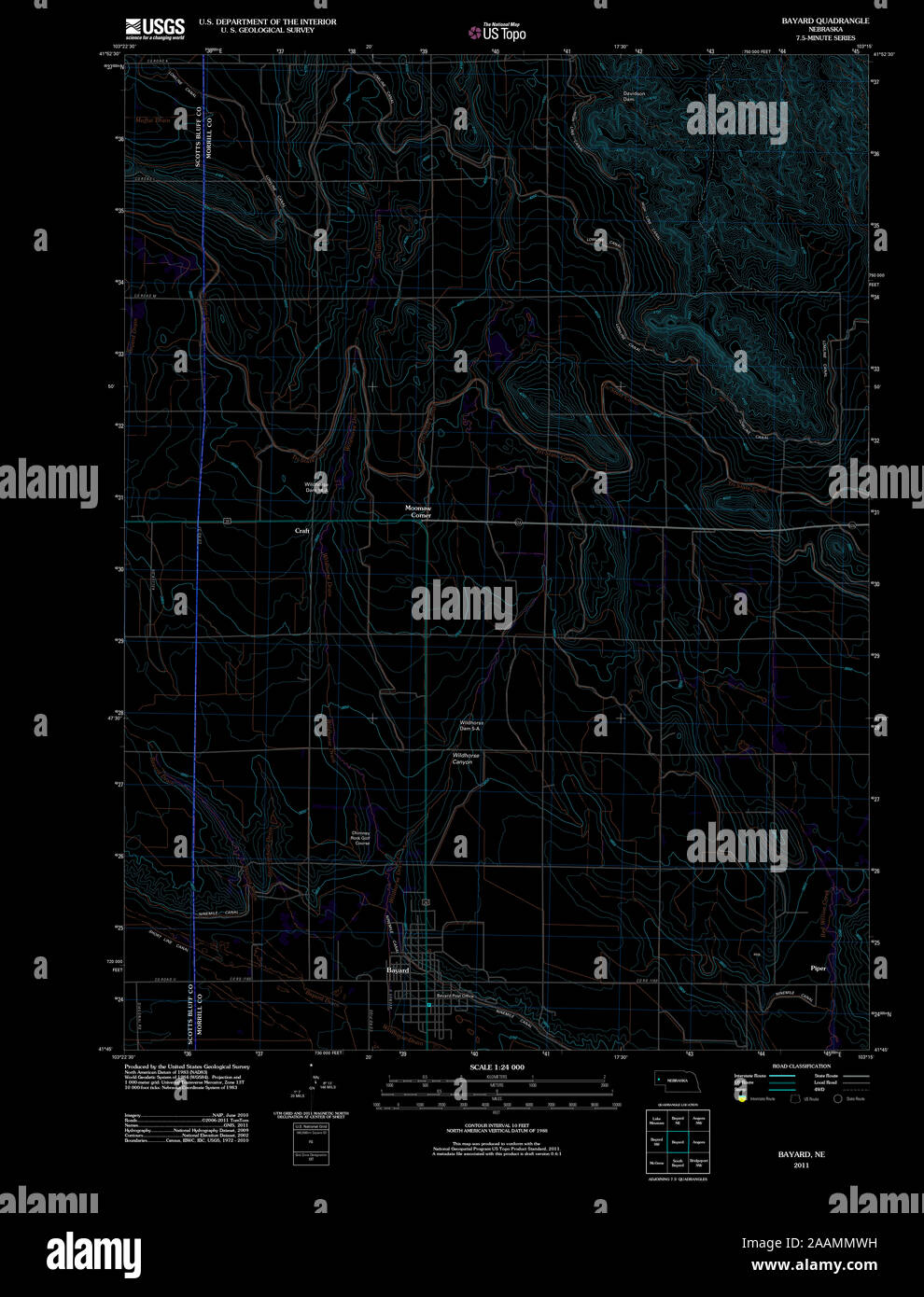 Map of bayard nebraska hires stock photography and images Alamy