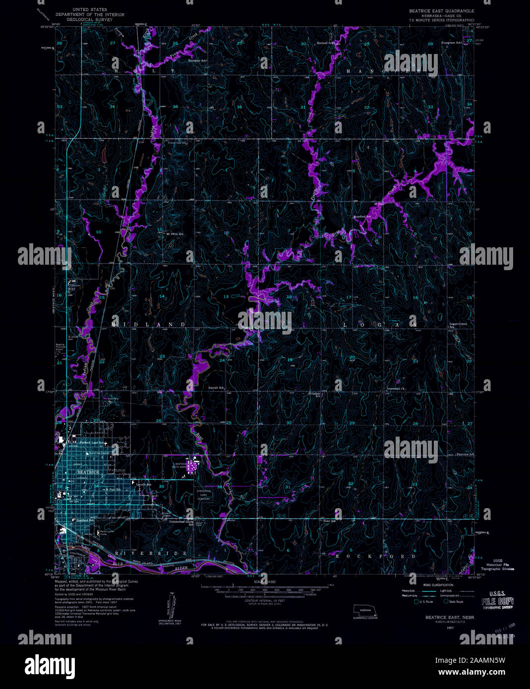 Map of beatrice nebraska hi res stock photography and images Alamy