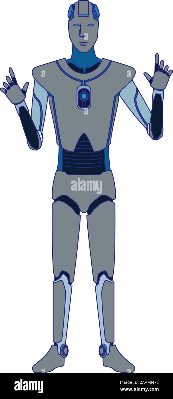 artificial intelligence robot icon, flat design Stock Vector Image ...