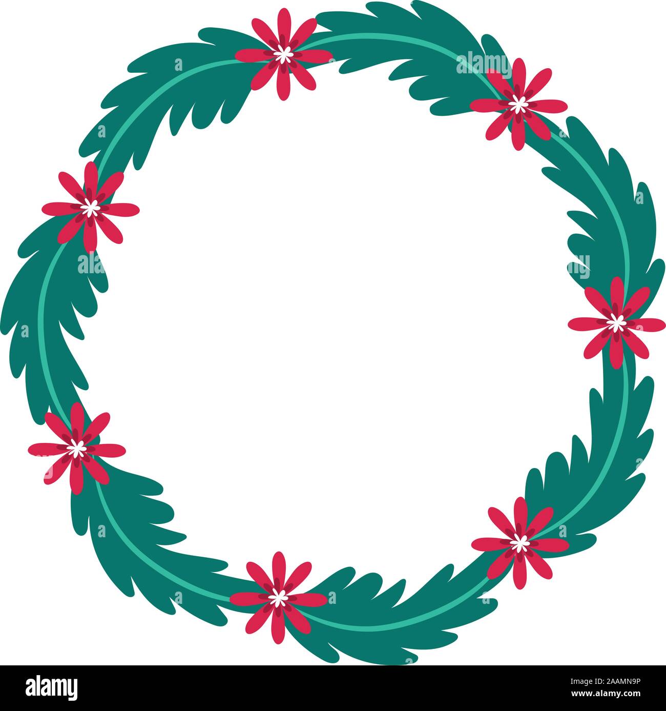 flowers leafs crown isolated icon Stock Vector Image & Art - Alamy