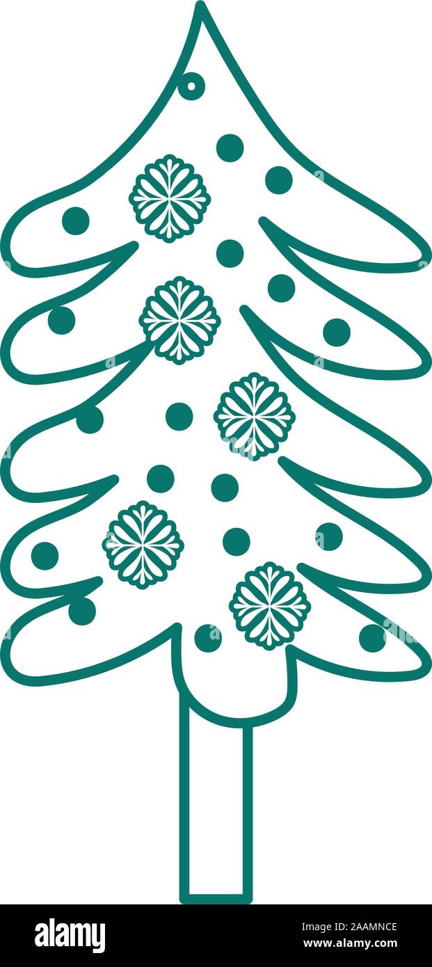 coniferus pine tree forest icon Stock Vector