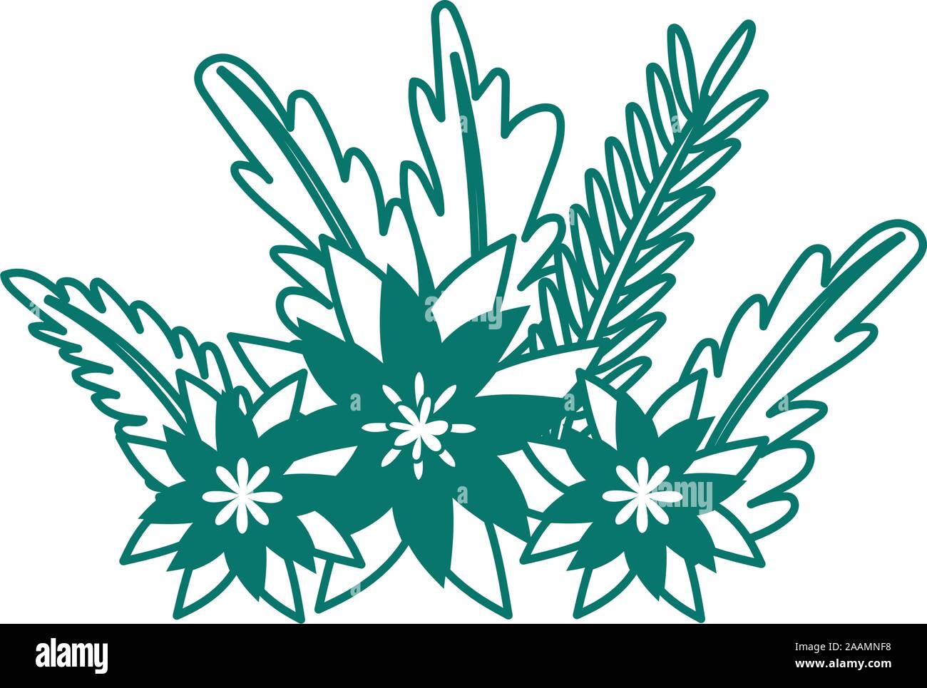 flowers and leafs garden icon Stock Vector Image & Art - Alamy