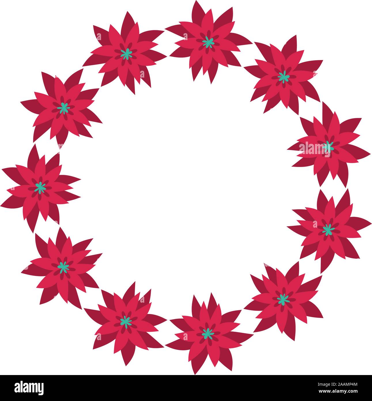 flowers leafs crown isolated icon Stock Vector Image & Art - Alamy