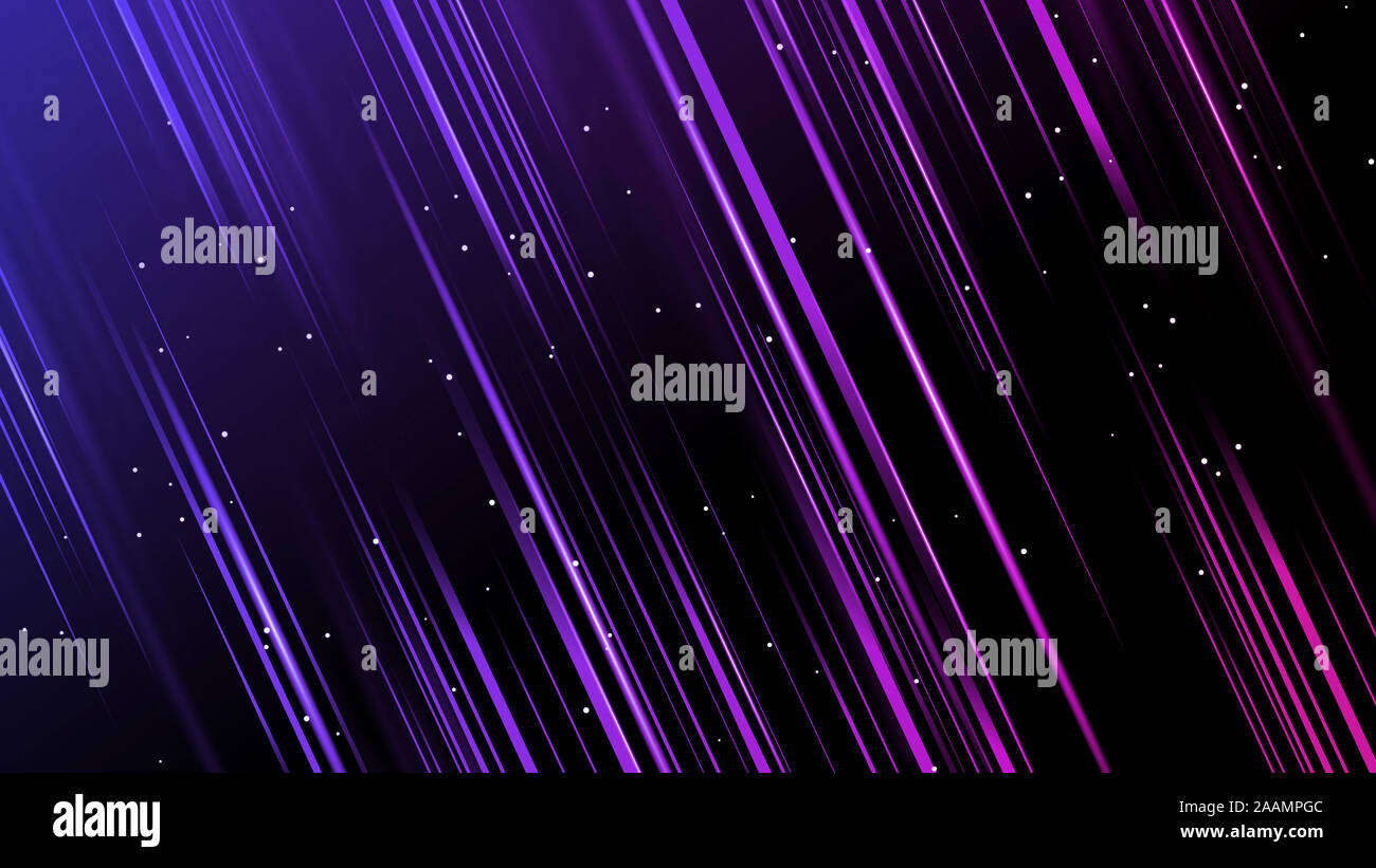 Colorful blue and purple glowing lines into space background. Abstract ...