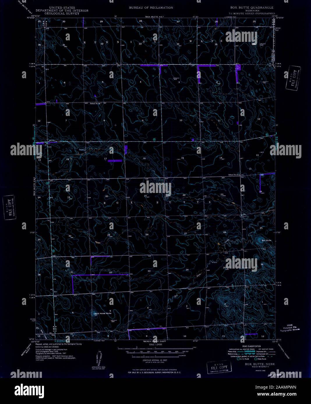 Map of box butte hi-res stock photography and images - Alamy
