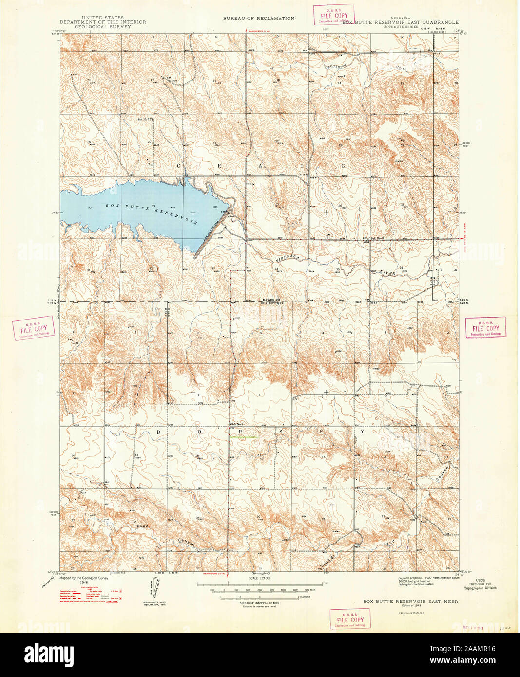 Map of box butte hi-res stock photography and images - Alamy