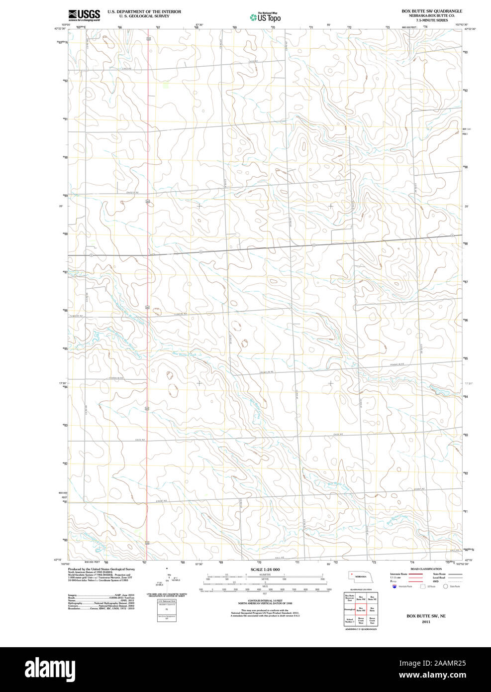 Map of box butte hi-res stock photography and images - Alamy