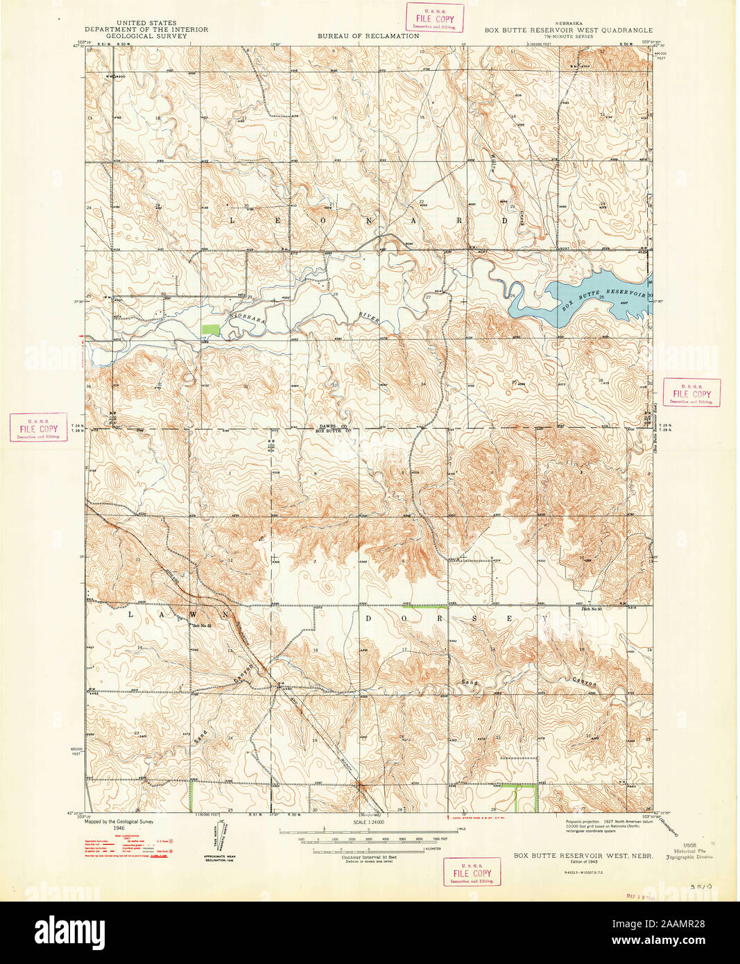 Map of box butte hi-res stock photography and images - Alamy