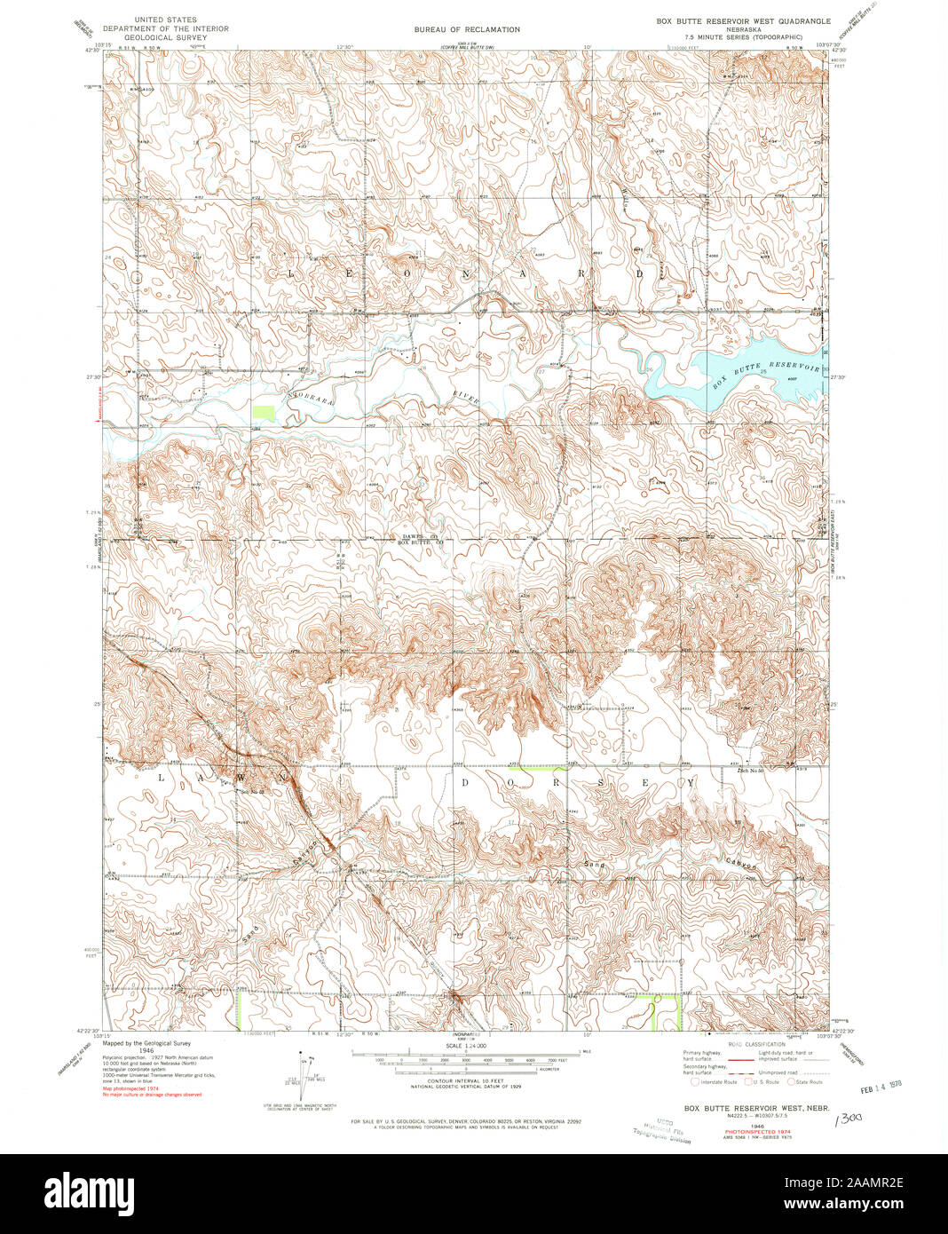 Map of box butte hi-res stock photography and images - Alamy