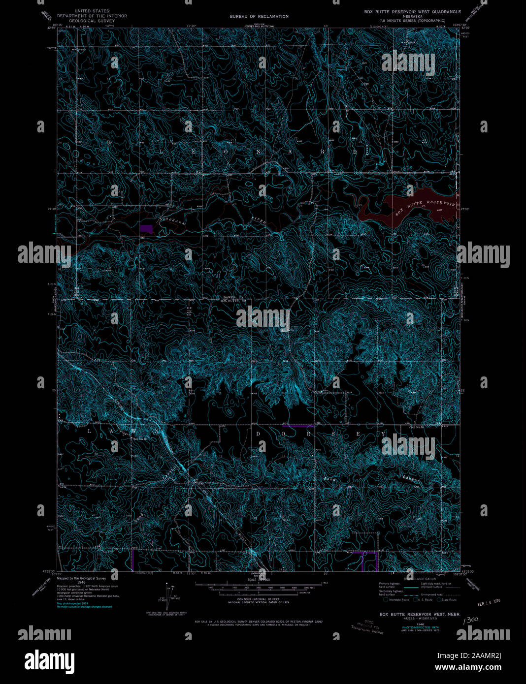 Map of box butte hi-res stock photography and images - Alamy
