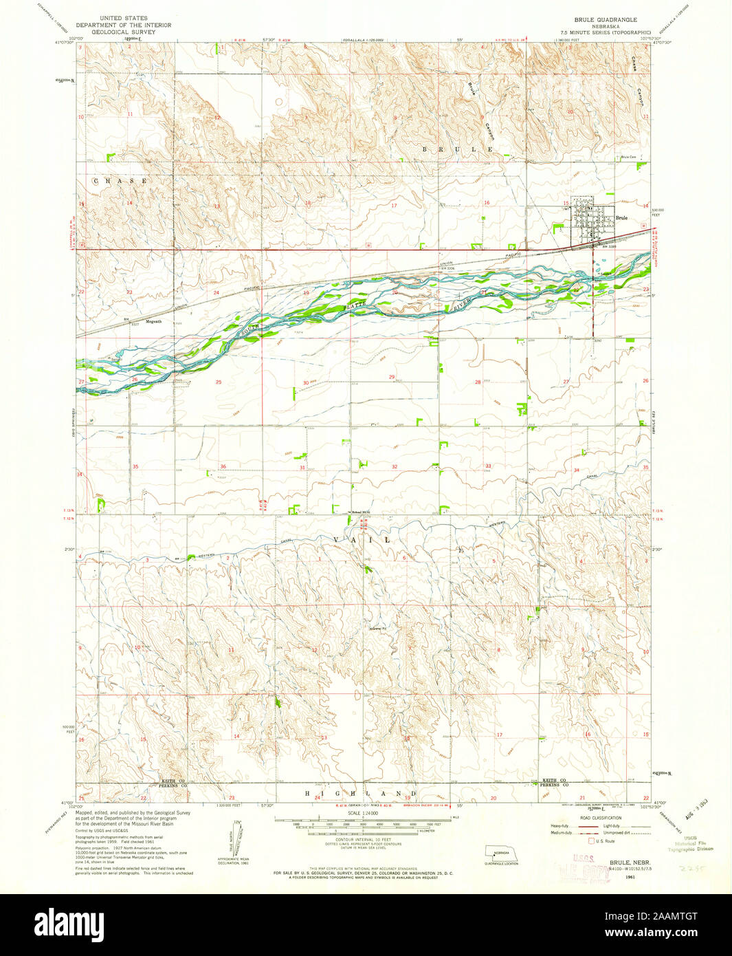 Brule nebraska map hires stock photography and images Alamy