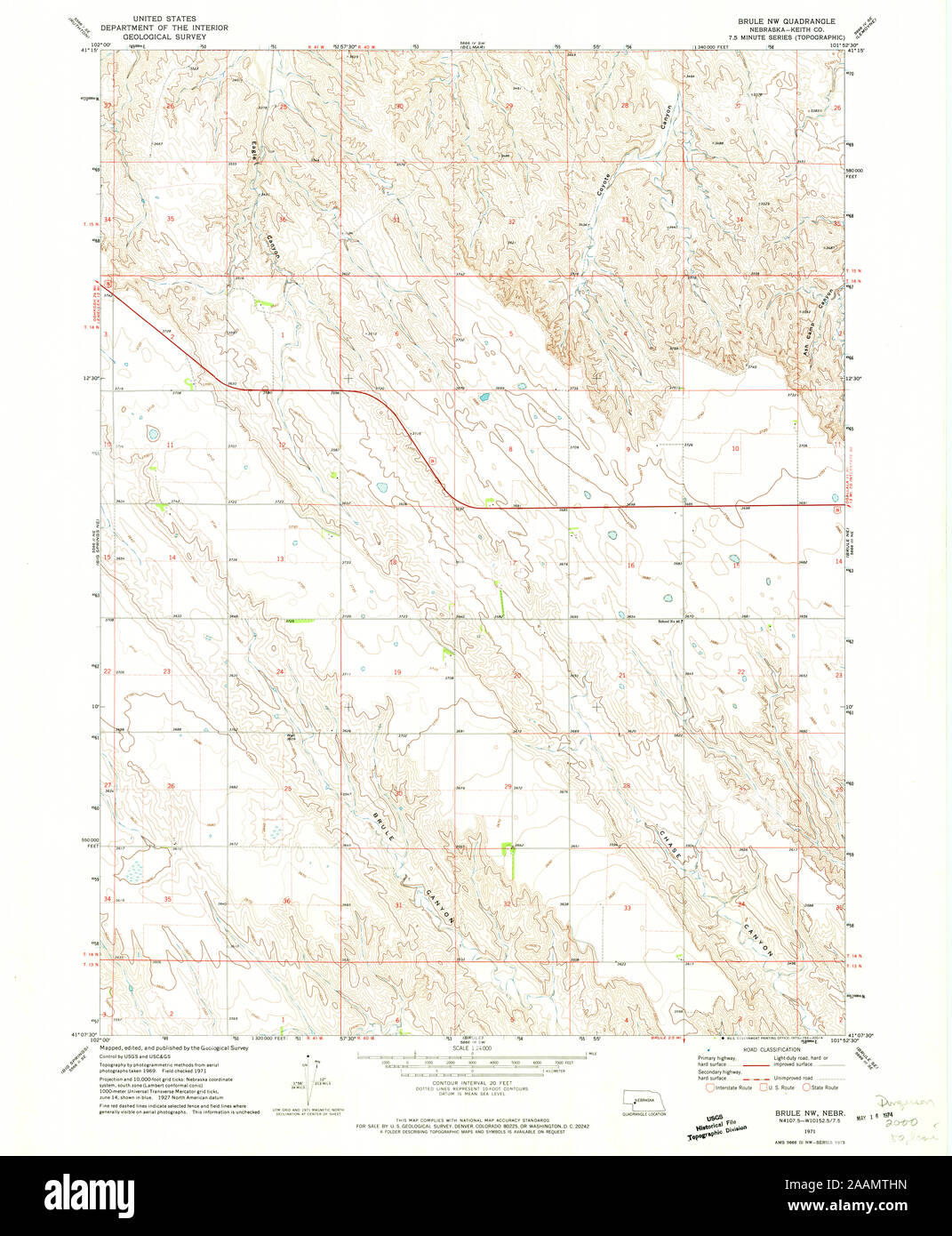 Brule nebraska map hires stock photography and images Alamy