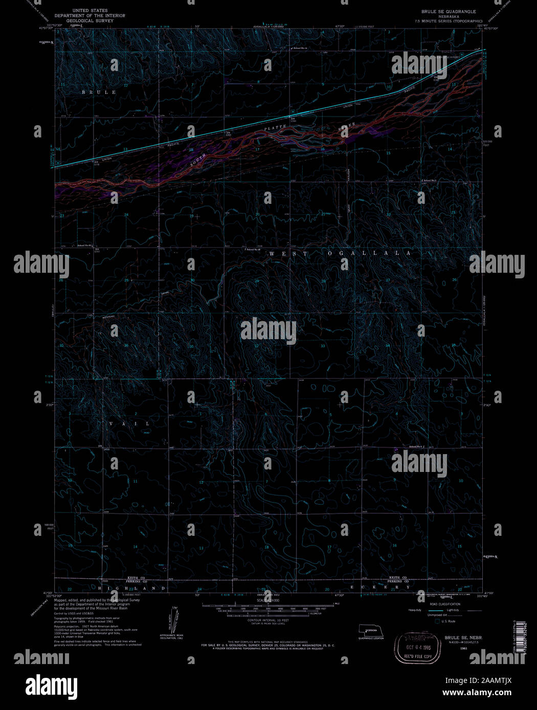 Brule nebraska map hires stock photography and images Alamy