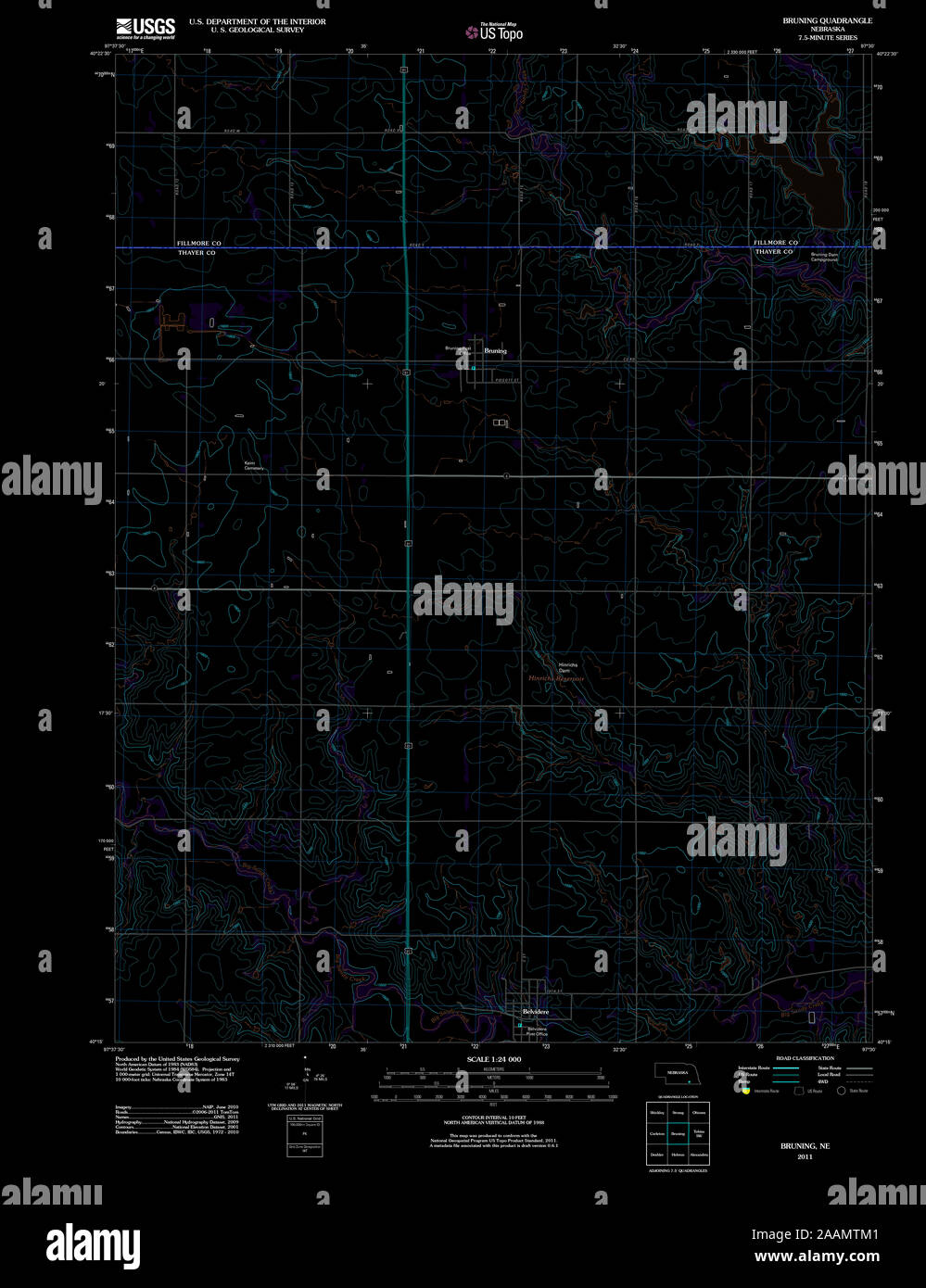 Bruning nebraska map hires stock photography and images Alamy