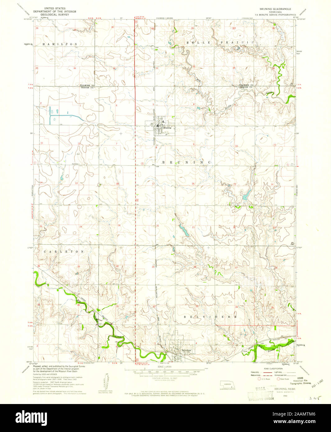 Map of bruning nebraska hires stock photography and images Alamy