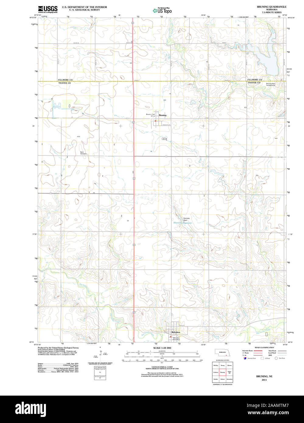 Map of bruning nebraska hires stock photography and images Alamy