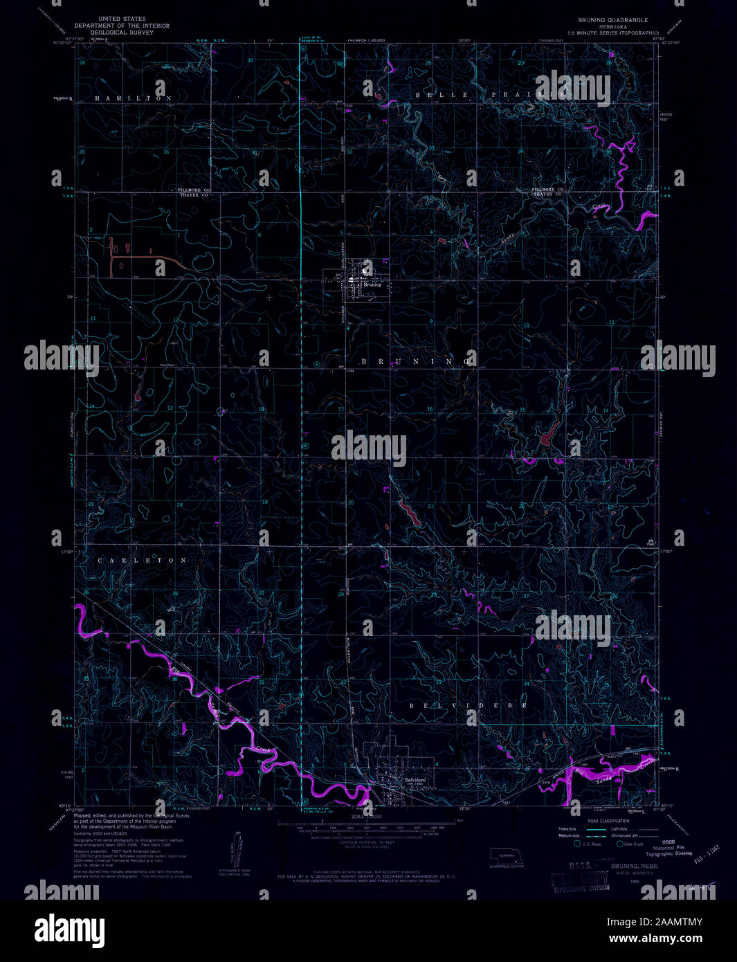 Map of bruning nebraska hires stock photography and images Alamy