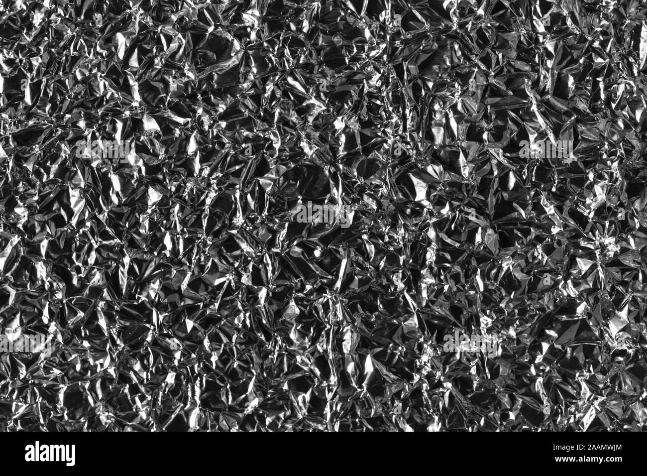 Picture of the surface of crumpled aluminum foil Stock Photo Alamy