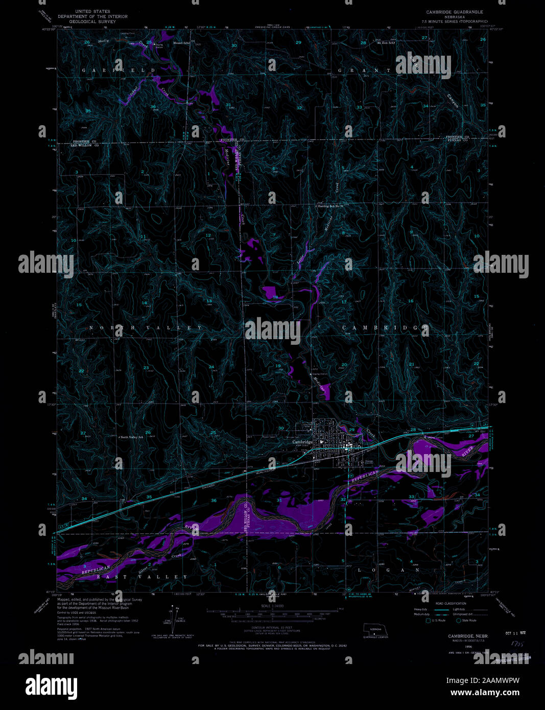 Map of cambridge nebraska hires stock photography and images Alamy