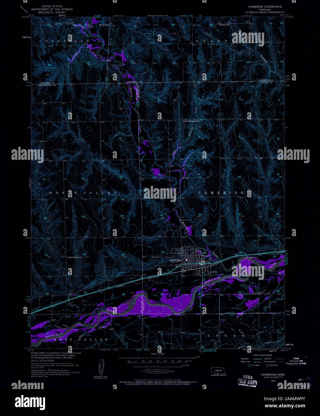 Cambridge nebraska map hires stock photography and images Alamy