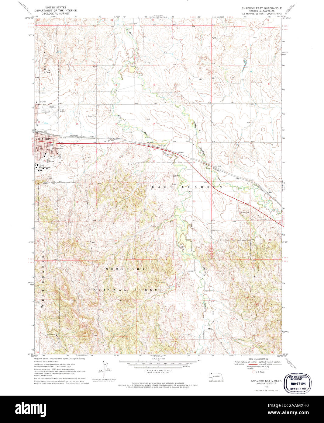 Map of chadron nebraska hires stock photography and images Alamy