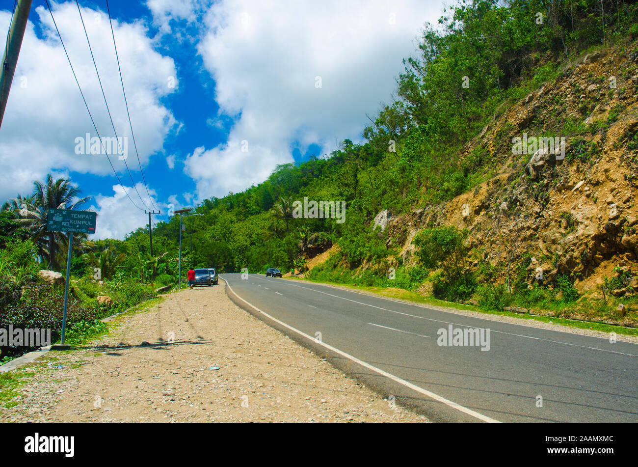 mountain road of Soge Beach, Pacitan, East Java Stock Photo - Alamy