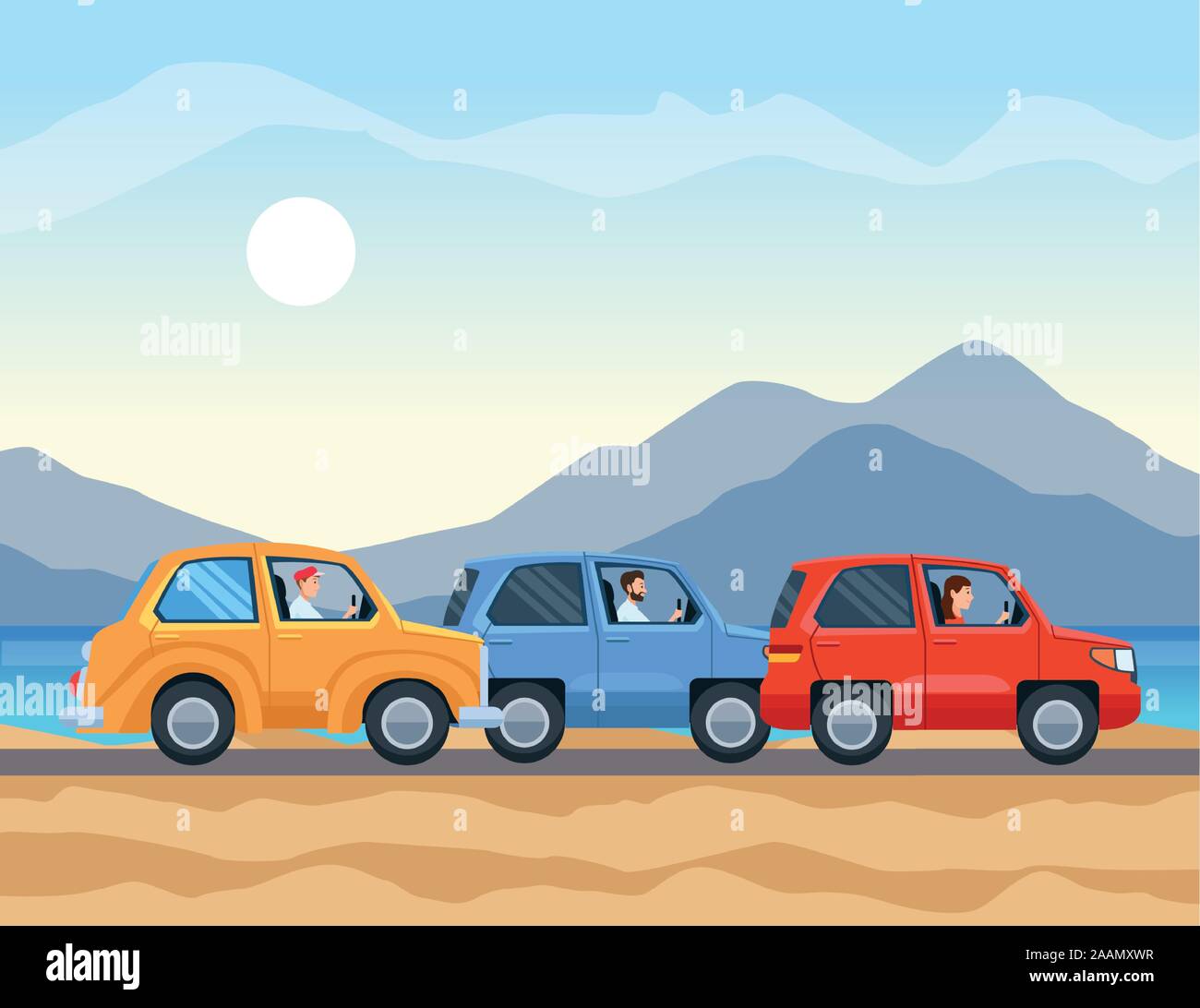 People driving cars vector design Stock Vector Image & Art - Alamy