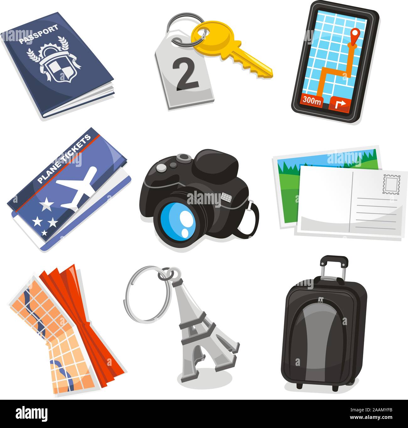 Tourist travel equipment Stock Vector Image & Art - Alamy