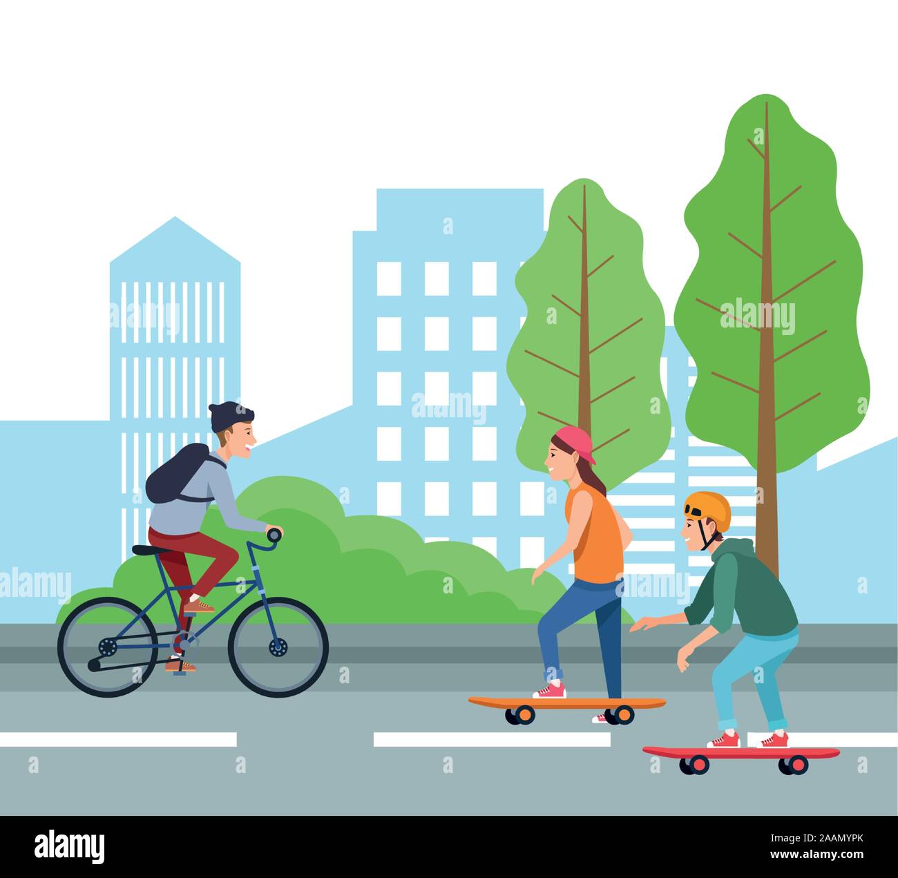 People with vehicles vector design Stock Vector