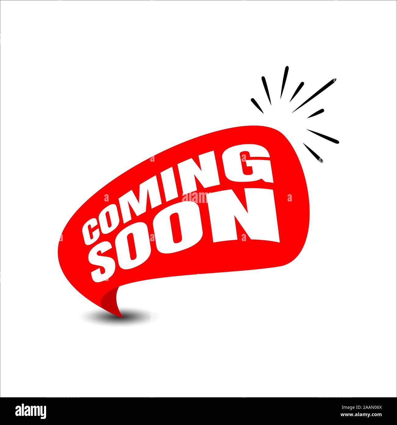 Red Vector Banner Coming Soon Stock Vector By ©houbacze